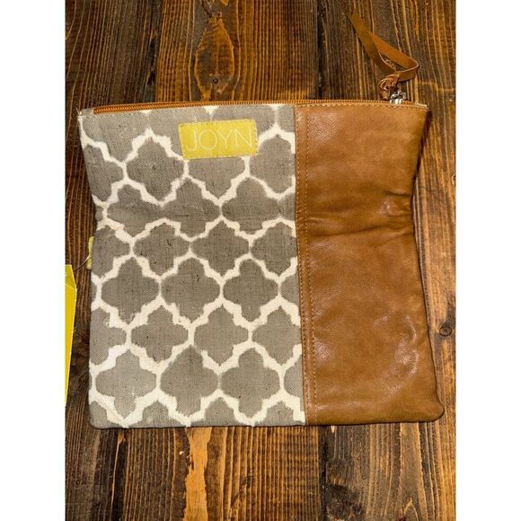 NWT JOYN Small Clutch With Zipper Closure -Handmade Himalayas - Picture 3 of 15